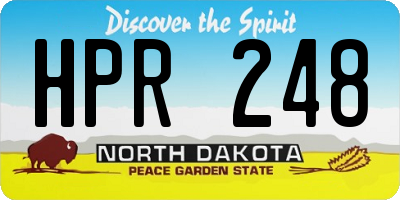 ND license plate HPR248
