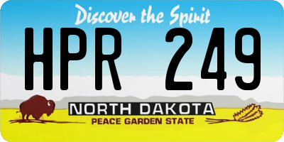 ND license plate HPR249