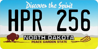 ND license plate HPR256
