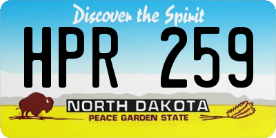 ND license plate HPR259