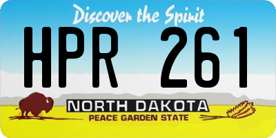 ND license plate HPR261