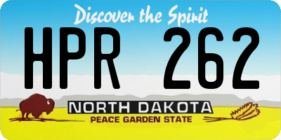 ND license plate HPR262
