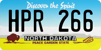 ND license plate HPR266