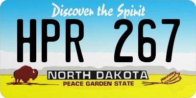 ND license plate HPR267