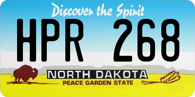 ND license plate HPR268