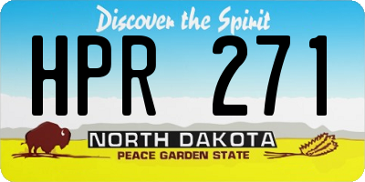 ND license plate HPR271