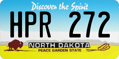 ND license plate HPR272