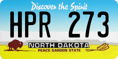ND license plate HPR273
