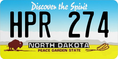 ND license plate HPR274