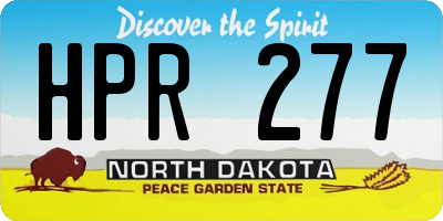 ND license plate HPR277