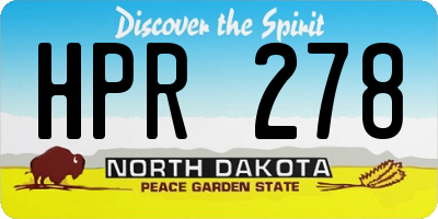 ND license plate HPR278