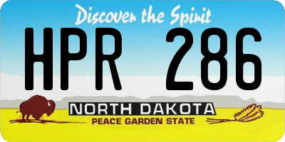 ND license plate HPR286