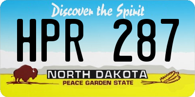 ND license plate HPR287