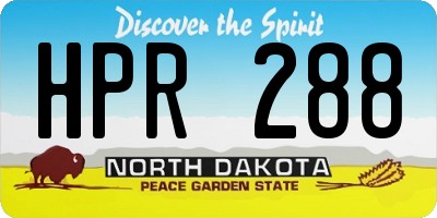 ND license plate HPR288