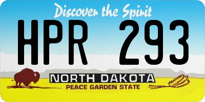 ND license plate HPR293