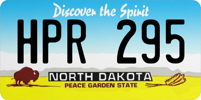 ND license plate HPR295
