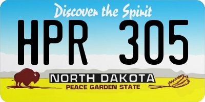 ND license plate HPR305