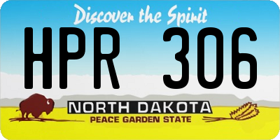 ND license plate HPR306