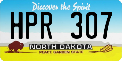 ND license plate HPR307
