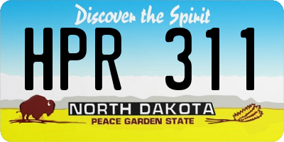 ND license plate HPR311