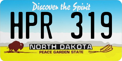 ND license plate HPR319