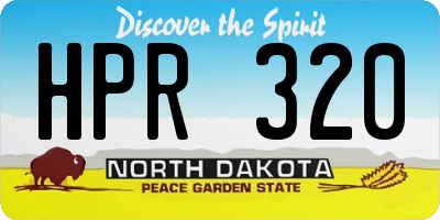 ND license plate HPR320