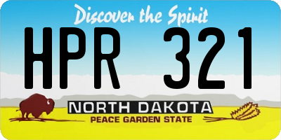 ND license plate HPR321