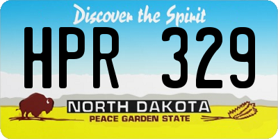 ND license plate HPR329