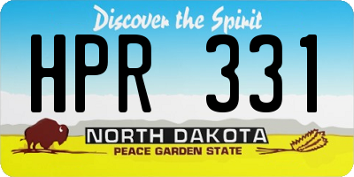 ND license plate HPR331