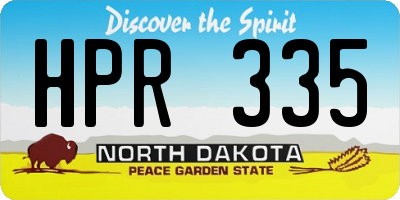 ND license plate HPR335