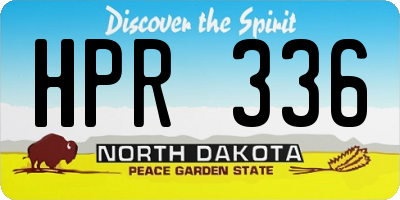 ND license plate HPR336