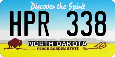 ND license plate HPR338