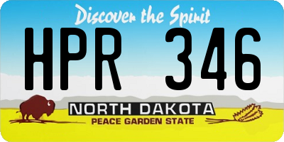 ND license plate HPR346