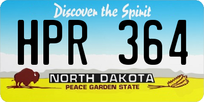 ND license plate HPR364