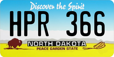 ND license plate HPR366