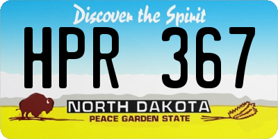 ND license plate HPR367