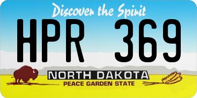 ND license plate HPR369