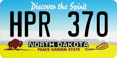 ND license plate HPR370