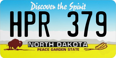 ND license plate HPR379