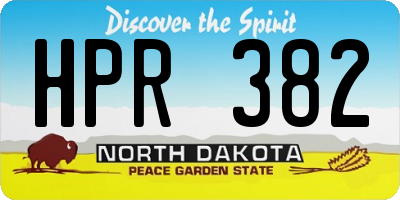 ND license plate HPR382