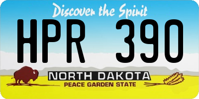 ND license plate HPR390