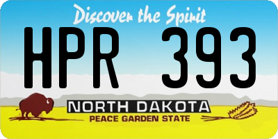 ND license plate HPR393