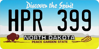 ND license plate HPR399
