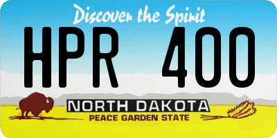 ND license plate HPR400