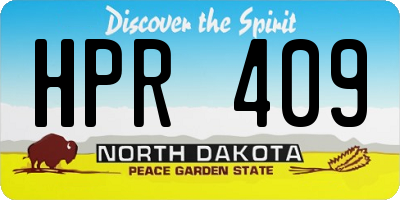 ND license plate HPR409