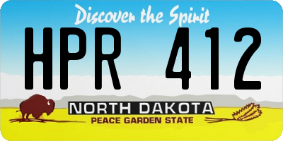 ND license plate HPR412