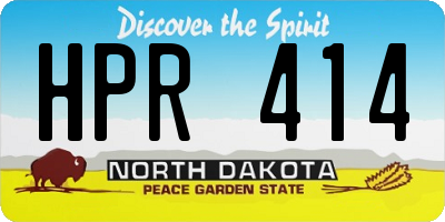 ND license plate HPR414