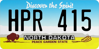 ND license plate HPR415