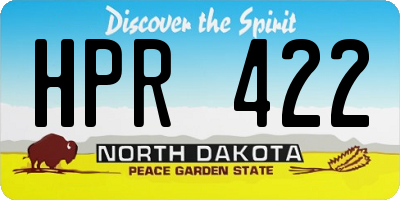 ND license plate HPR422