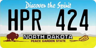 ND license plate HPR424